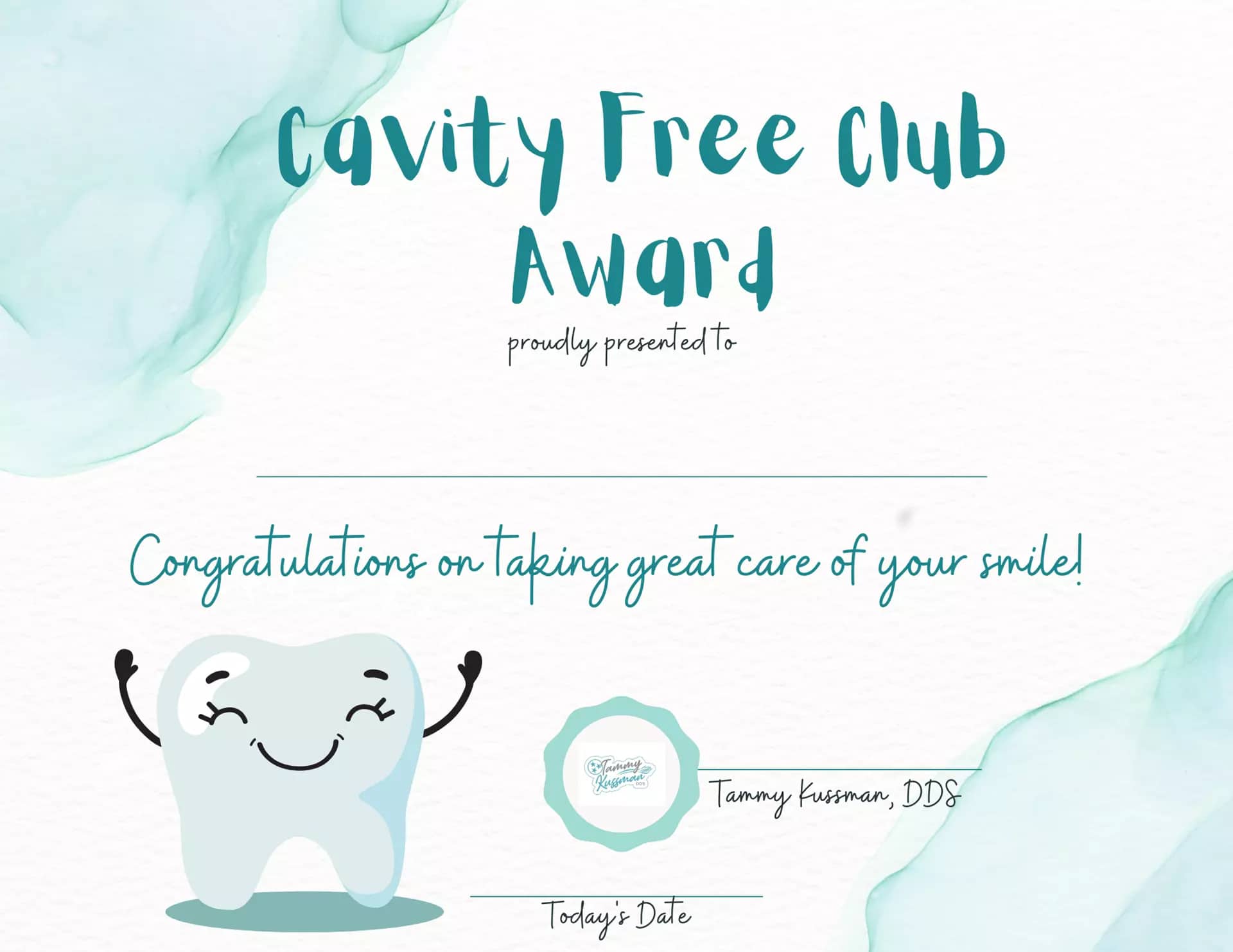cavity free award